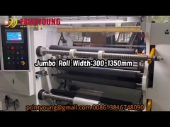 PRY-D1300 PLC sterowane wysokiej prędkości plastikowej folii papierowej Jumbo Roll cięcia i zwojowania maszyny