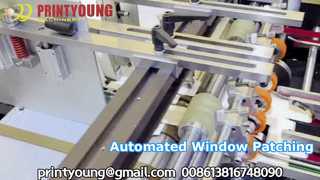 Obejrzyj: TC-880A W pełni automatyczna maszyna do łatania okien z witryną do dziurkowania i bigowania